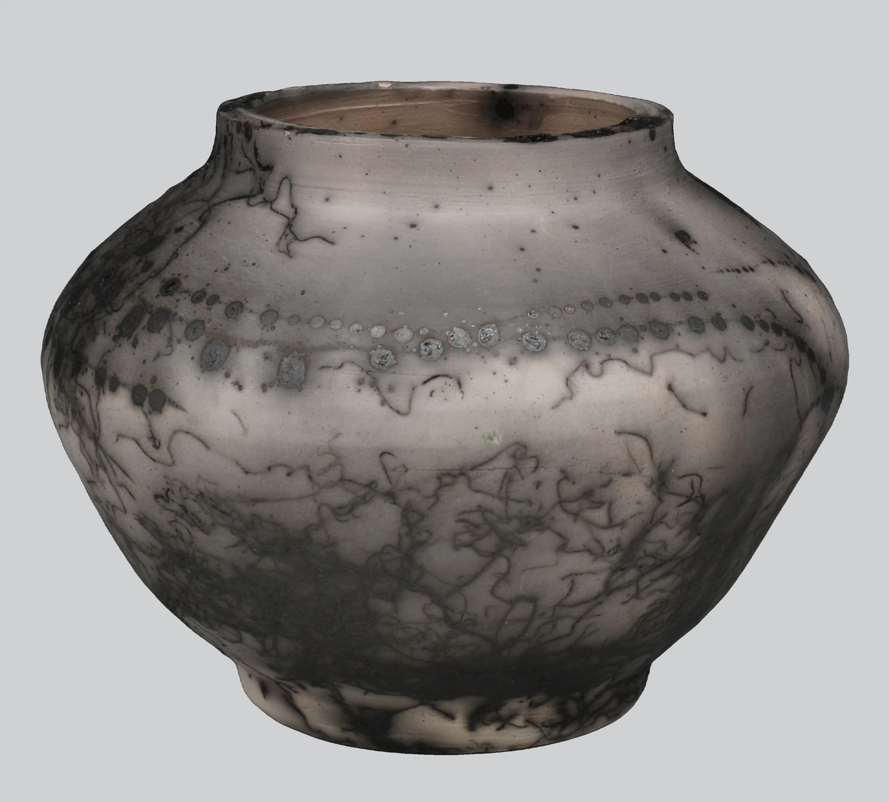 Horse hair and honey, a jar, horsehair raku